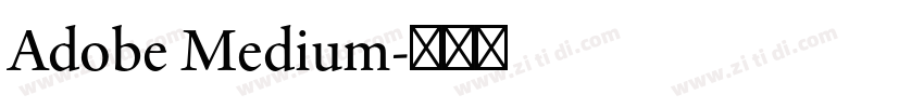Adobe Medium字体转换